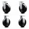 Service Caster 6 Inch Polyolefin Caster Set with Roller Bearings 2 Swivel 2 Rigid SCC SCC-20S620-POR-2-R-2 - alternate 1